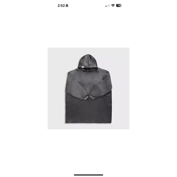 Kitsch Glazey Soft Luxurious Satin Frictionless Fabric Breathable Regular Hoodie - Picture 5 of 5